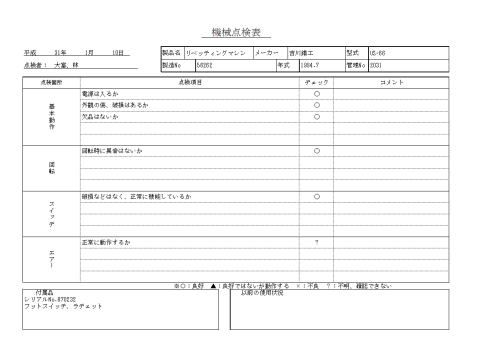 リベッティングマシン 吉川鐵工 中古