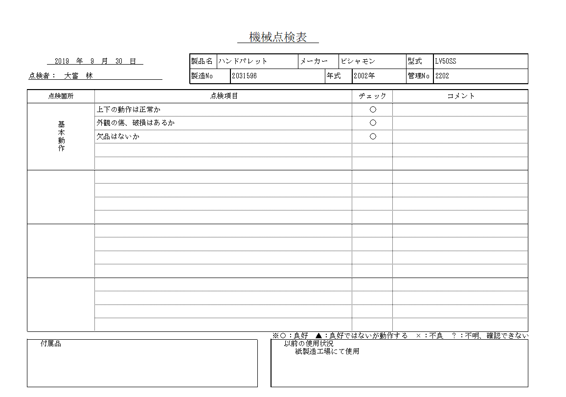 ハンドパレット ビシャモン 中古