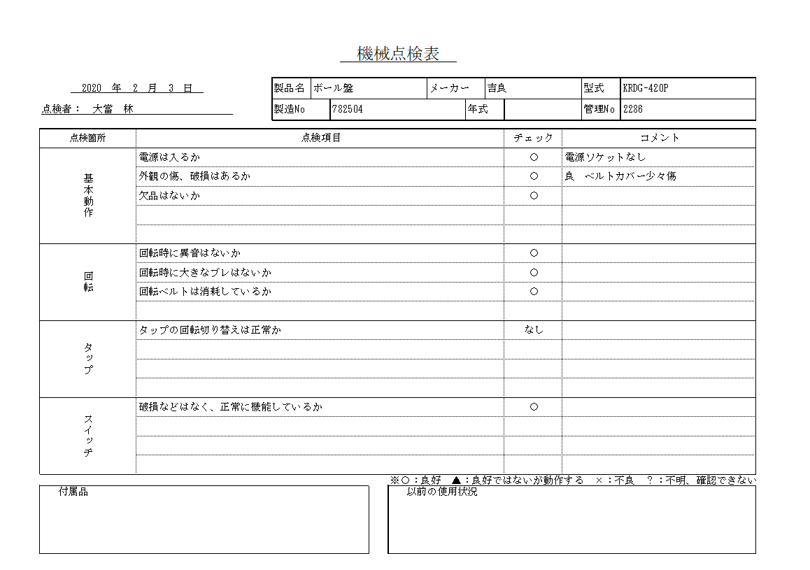 ボール盤 吉良 中古