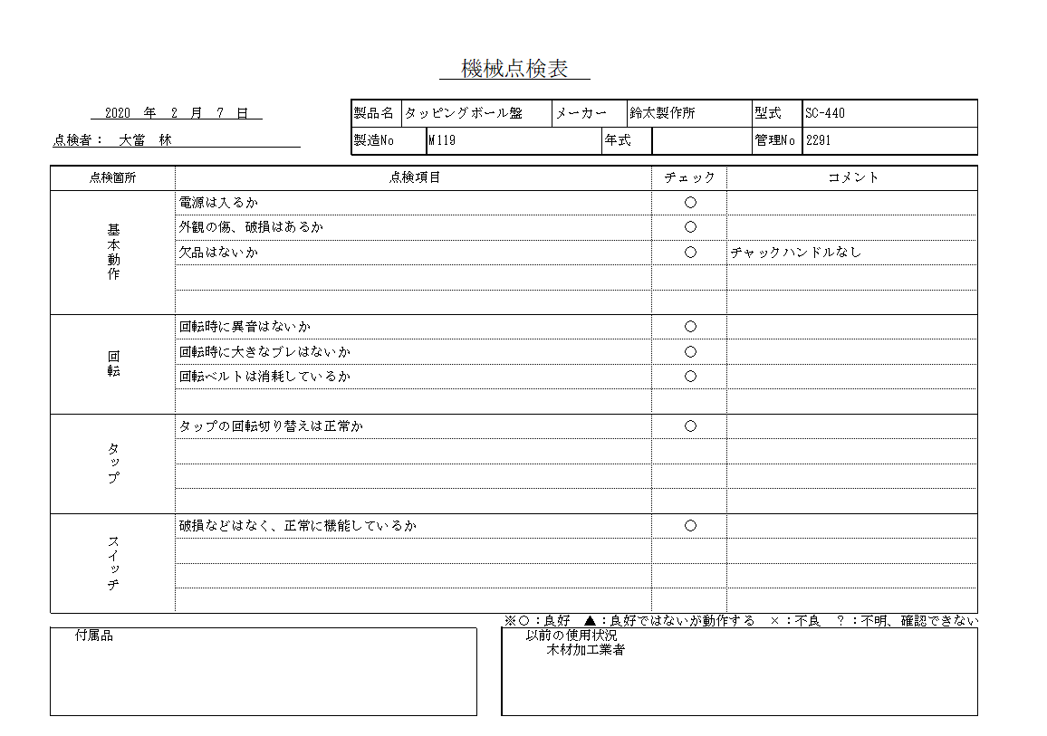 タッピングボール盤 鈴太製作所 中古