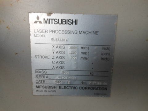 レーザー加工機 三菱 中古機械