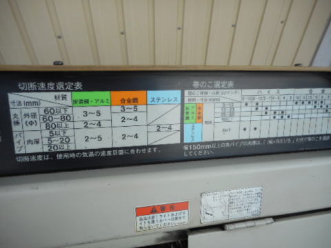バンドソー 日立工機 中古機械