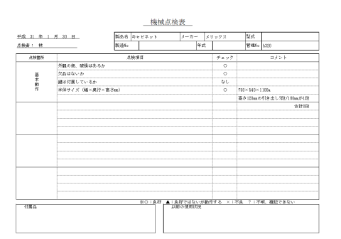 キャビネット メリックス 中古