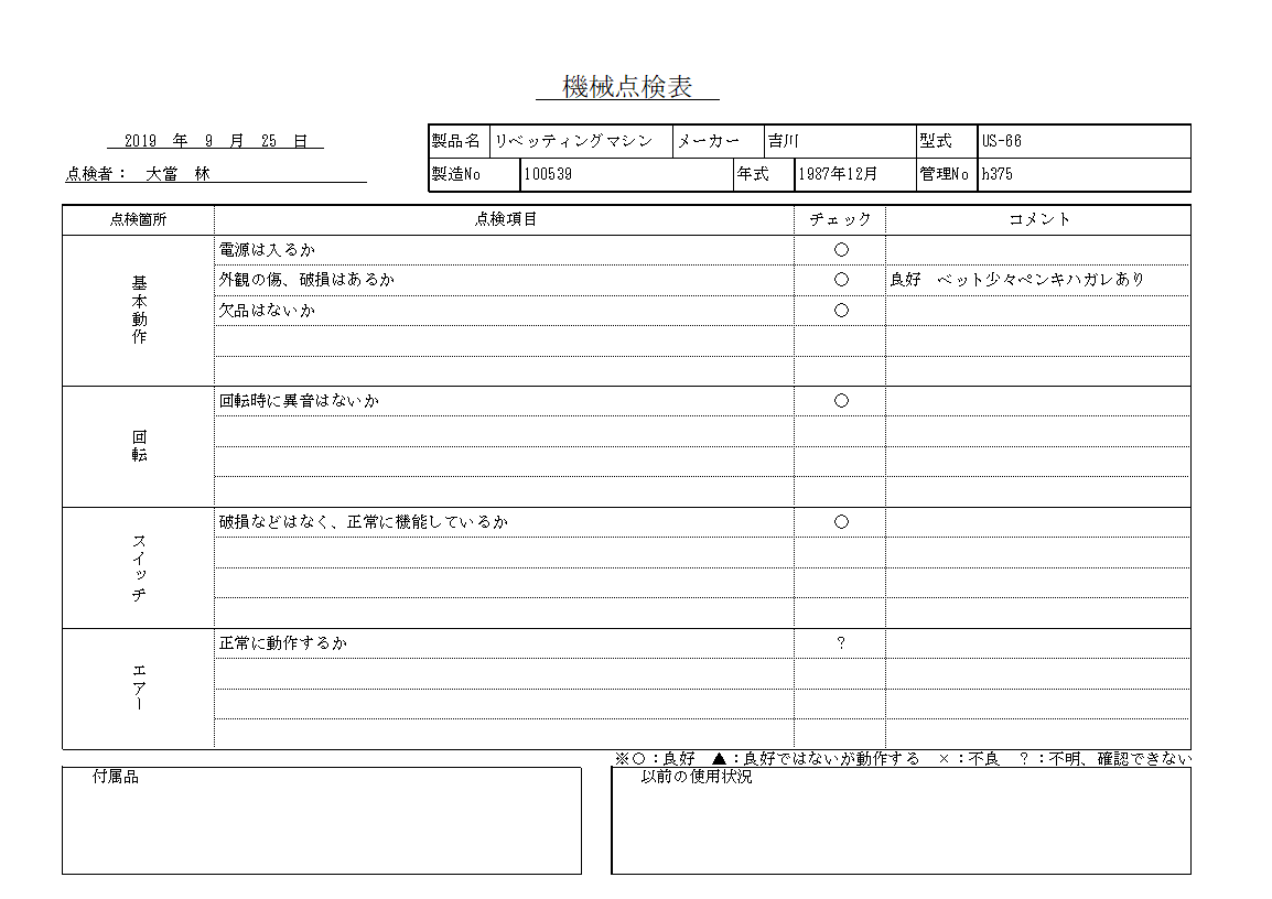 リベッティングマシン 吉川鐵工 US-66中古