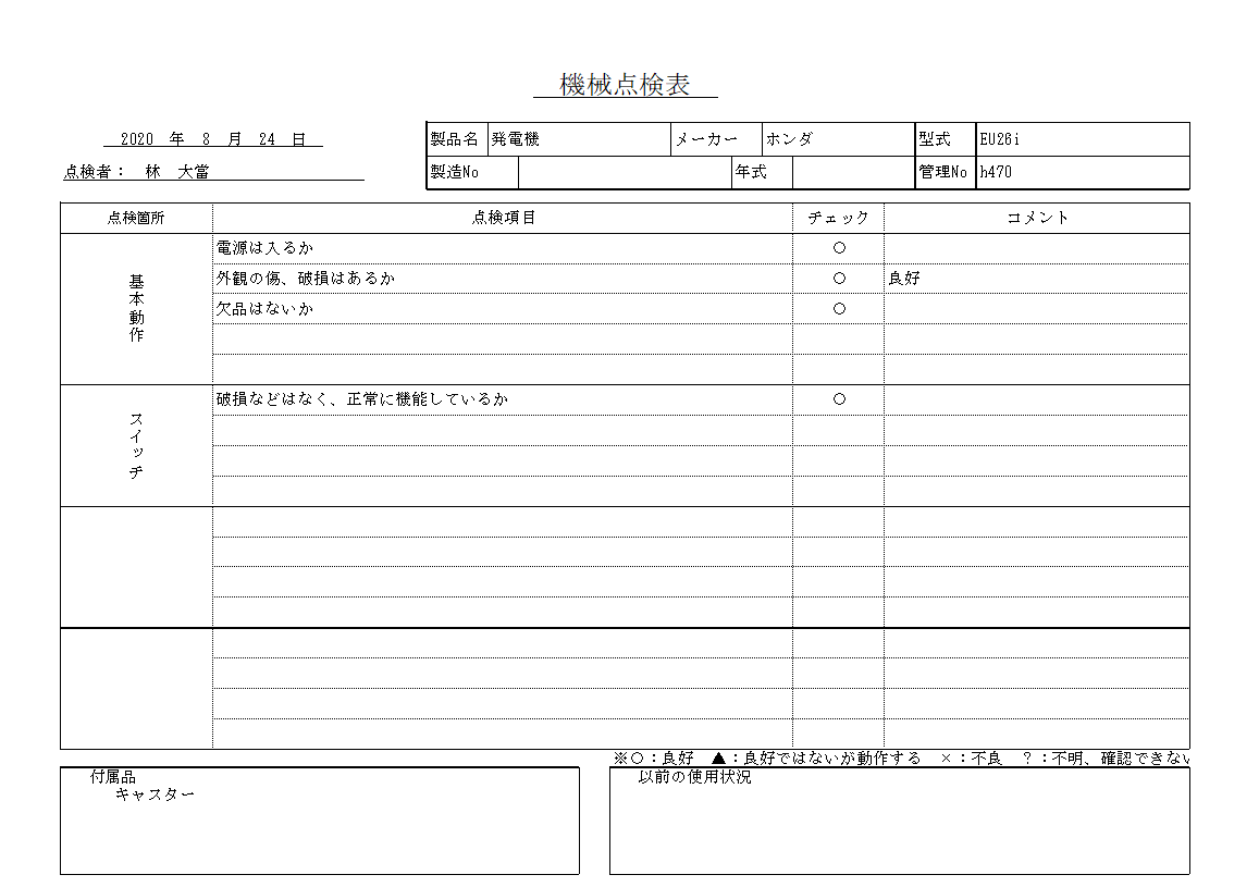 発電機 ホンダ EU26i中古