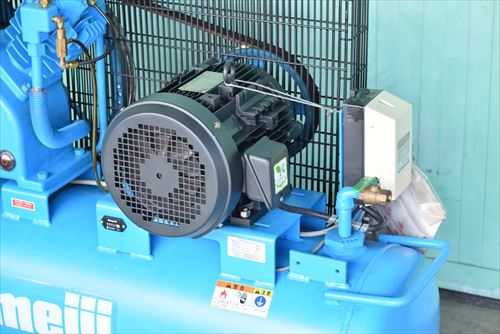 【3.7kW】コンプレッサー 明治 GK-37A 6P中古