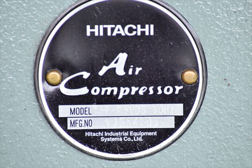 【1.5kW】コンプレッサー 日立産機システム 1.5P-9.5VD6中古