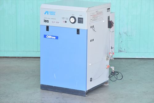 
                【2.2kW】スクロールコンプレッサーアネスト岩田SLP-22B中古