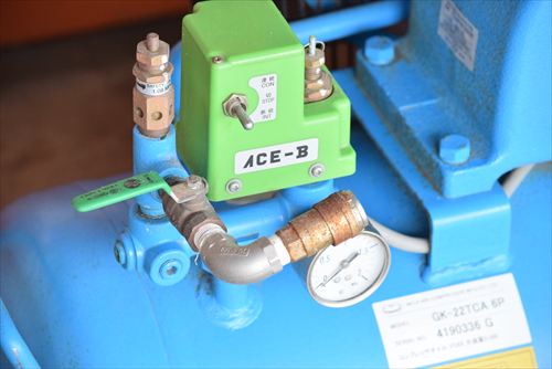 【2.2kW】コンプレッサー 明治機械 GK-22TCA 6P中古