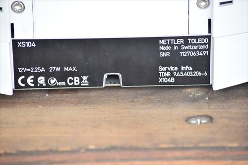 分析天秤（はかり） メトラー・トレド XS104中古